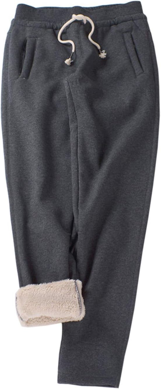 Gihuo Sherpa Lined Sweatpants Winter Jogger Sweat Pants image 1